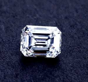 Lab-Grown Emerald Cut Gems 3.2 Ct White Diamond EGL Loose D VVS1 Clarity VN 4NUC - Picture 1 of 12