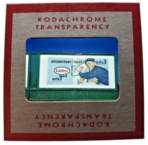 Kodachrome Red Border Slide | *1949* HUMBLE ESSO GAS STATION Billboard Sign Ad - Picture 1 of 3
