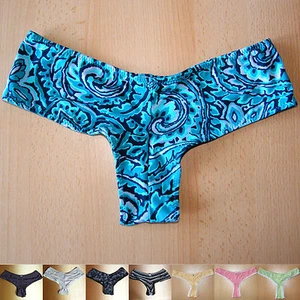 sexy Panty / Hipster mit hohem Po-Ausschnitt - gemustert - - Picture 1 of 11