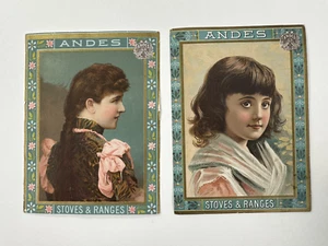Anden Öfen & Herde viktorianisches Sammelkartenpapier Posten von 2 (A11H) - Bild 1 von 2
