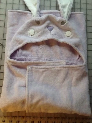 Pottery Barn Kids Hooded Nursery Monogrammed MACKENZIE Lavender Bunny Critter - Image 1 of 3