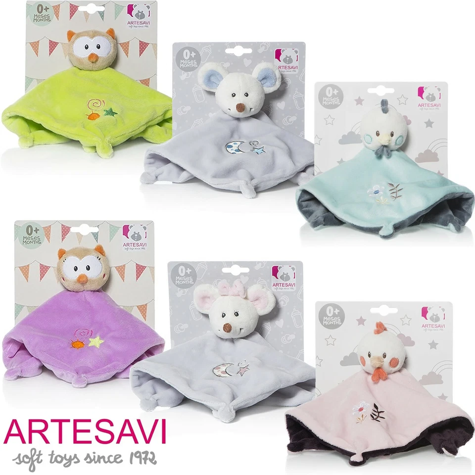 ARTESAVI Schmusetuch Kuscheltuch Baby Schnuffeltuch Kinder Kuscheltücher Spielzeug