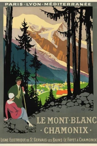 Vintage Le Mont Blanc Chamonix Paris Travel Art Wall Room Poster - POSTER 20x30 - Picture 1 of 4