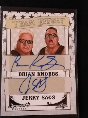2016 Leaf WRESTLING AUTO-NASTY BOYS- BRIAN KNOBBS & JERRY SAGGS-Team Effort - Image 1 of 3