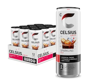CELSIUS Sparkling Cola, Functional Essential Energy Drink 12 Fl Oz (Pack of 12) - Picture 1 of 6