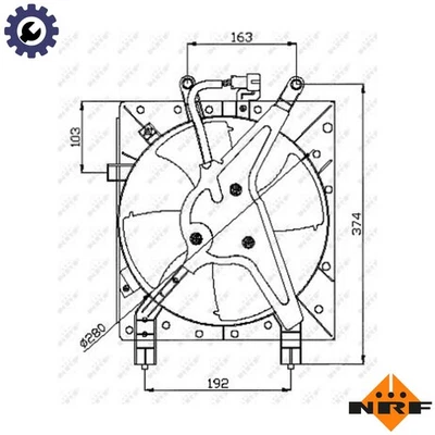 FAN ENGINE COOLING 47044 FOR D17A5/D17A8/D17A9 1.7L D14Z5/D14Z6 1.4LD16V1 1.6L - Image 1 of 4