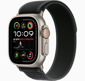 Apple Watch Ultra 2 Titan Natur Trail Loop Schwarz 49mm GPS + Cellular SEHR GUT - Zdjęcie 1 z 3