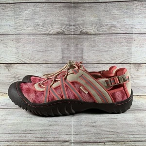 JBU Keegan Womens Size 8 Hiking Sport Shoes Water Ready Slip On Sneaker Pink Tan - Picture 1 of 12