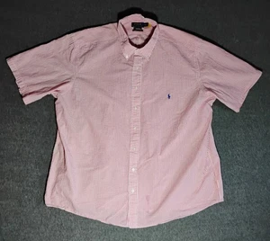 Polo Ralph Lauren Hemd RL Untucked Fit Herren 2XB rosa gestreift Seersucker - Bild 1 von 7
