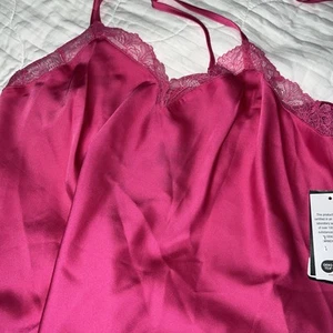 I.N.C. International Concepts Women's Satin Lace-Trim Chemise, Divine Berry - Picture 1 of 5