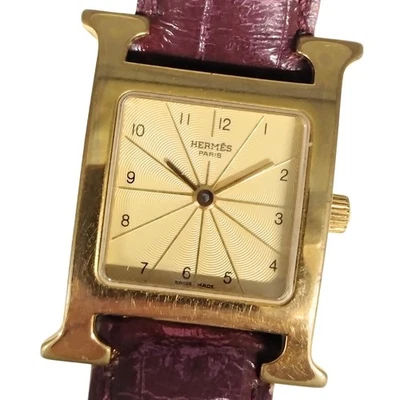 HERMES HH1.201 H Watch Quartz Women's Strap (Not Original) Watches Genuine/C791 - Image 1 of 4