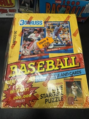 Caja de cera de béisbol Donruss Series 1 1991 sellada de fábrica - 36 paquetes  Foto 1 de 4