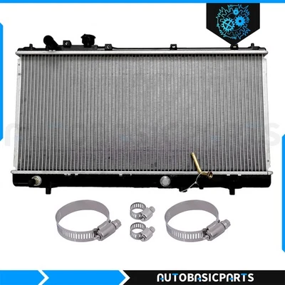 For 1999-2003 Mazda Protege 1.8L 2.0L Aluminum Radiator w/ Oil Hose Clamps Kit - Image 1 of 4
