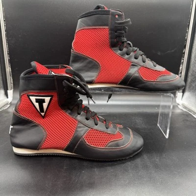 Title Boxing Shoes Mens Size 8 Red Black MMA Combat Fighting Sports Sneakers EUC - Image 1 of 4