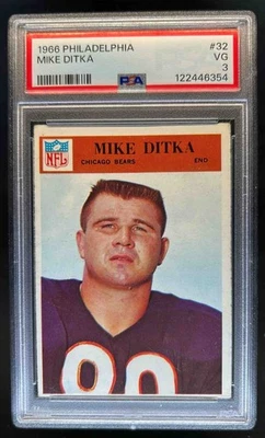 1966 费城 Mike Ditka #32 熊 PSA 3 — 第 1/2 张图片