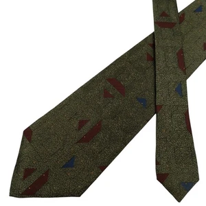 Pierre Balmain Tie Silk Dark Grey Geometric Japan Men's Classic Designer Necktie - Picture 1 of 10