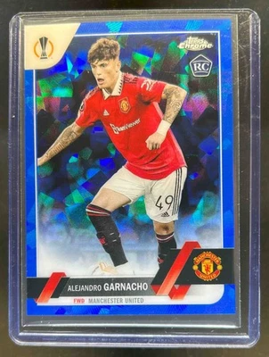 2022 Topps Chrome Sapphire UEFA Alejandro Garnacho RC Rookie #50 Man U - Image 1 of 2