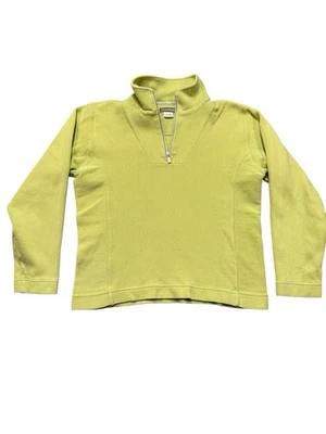 Tommy Bahama Sweater Women's Size Small Green Long Sleeve 1/4 Zip Cotton - Image 1 of 4