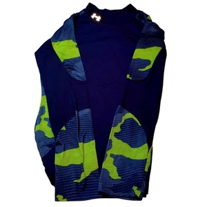 Under Armour HeatGear Youth Fitted Blue Camo Long Sleeve Top - YXL - Picture 1 of 3