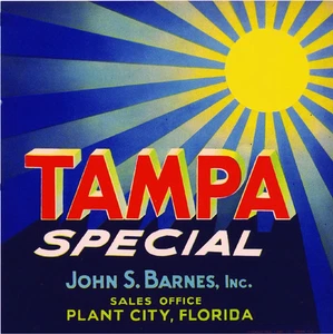 f23 Plant City Florida Tampa Special Orange Citrus Fruit Label Fridge Magnet - Picture 1 of 1