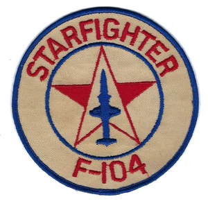 ORIGINAL 50's-60's F-104 STARFIGHTER #2 (5 INCH SHIFFLI MADE) patch - Picture 1 of 2