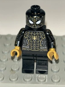 NUOVO LEGO SPIDER-MAN MINIFIG nero e oro vestito figure minifigure 76195 spiderman - Foto 1 di 2