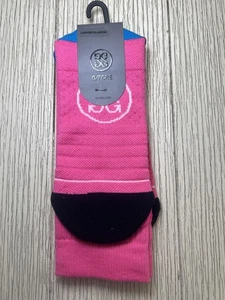 G/FORE Socks Mens Large/XL Pink Pray For Birdies Crew Arch Support Cushioned - Picture 1 of 4