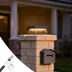 Outdoor Post Lights Hard Wired, 7.9" AC100-240V Column Lights, Waterproof Mod... - Bild 1 von 8