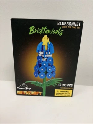 Bricktanicals Brickcraft Bluebonnet Brick Building Set Flower Blue 96 Pieces NEW - Image 1 of 2