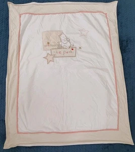 Manta para cuna Mothercare Winnie the Pooh cubrepolar reverso blanco beige - Imagen 1 de 8