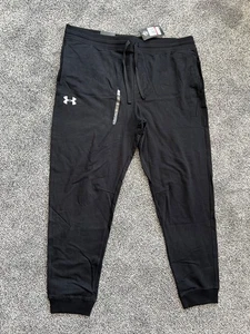 Under Armour Men's  XXL Joggers 1330286 Loose Tapered Leg Sweatpants Black New - Picture 1 of 2