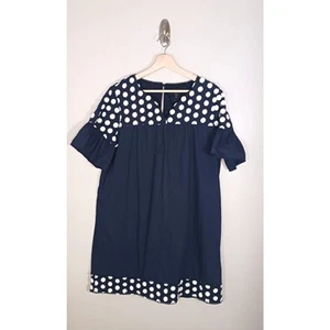 J. Vestido midi para mujer túnica náutica de algodón texturizado Crew Coastal talla 14 - Imagen 1 de 6