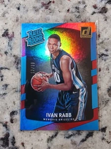 2017-18 Panini Donruss Rated Rookie Red /99 Ivan Rabb #156 Memphis Grizzlies - Foto 1 di 2