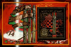 Comoros 1988 Perf. Rotary Club & Chess Gold Luxury block N° 869 bl 277-278 - Imagen 1 de 1