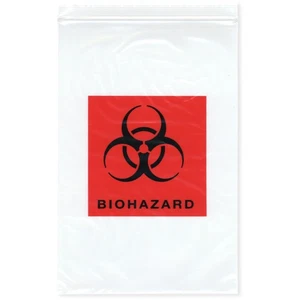 Plymor 6" x 9", 2 Mil Biohazard Reißverschluss wiederverschließbare Beutel - Bild 1 von 4