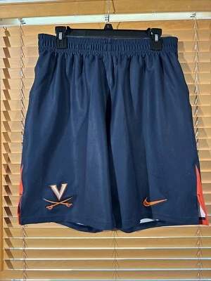 Virginia Cavaliers Nike Shorts Dri-Fit Basketball Sz Large Navy Blue - Image 1 of 4