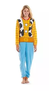 $56 DISNEY Cozy Toy Story Woody Non Footed Pajamas One PC M NWT ALMOST GONE - Picture 1 of 3