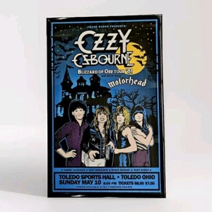 Poster concerto incorniciato Ozzy Osbourne 1981, Toledo OH - Foto 1 di 2