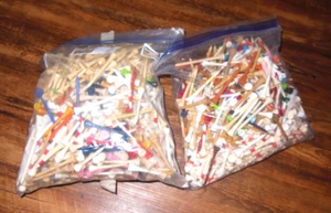 100 WOODEN GOLF TEES OF DIFFERENT BRANDS & COLORS - Picture 1 of 1