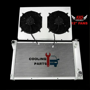 3 Row Radiator & Shroud For 67-72 Chevy GMC C/K/G 10 20 30 Blazer w/ 2 x 12" Fan - Picture 1 of 12