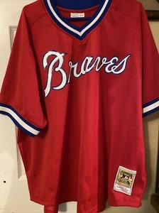 Murphy #3 Atlanta Braves Red Pullover Jersey Men's (3XL) Cooperstown Coll - Picture 1 of 9