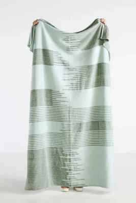 New Anthropologie Green Omni 50" x 70"  Throw Blanket - Image 1 of 4