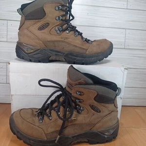Lowa Boots Womens 7.5 Renegade GTX Mid Hiking Vibram Brown Leather Trail Track - Picture 1 of 23
