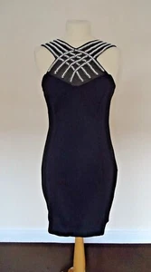 BODYFLIRT BLACK STRETCH BODYCON DRESS 6 8 10 12 18 20 NEW - Picture 1 of 4