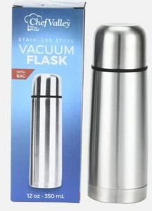 NEU EDELSTAHL ISOLIERTER KUGELVAKUUM THERMOSKOLBEN HEISS & KALT 12oz/350ML, CV - Bild 1 von 11