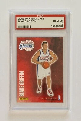 Blake Griffin PSA 10 Rookie 2009 Decals Panini Non Holo Gem Mint - Image 1 of 2