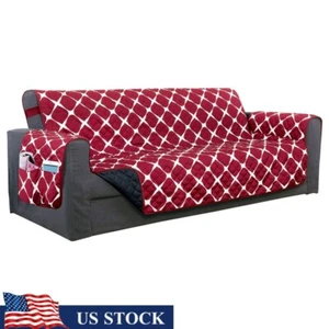 Reversible Quilted Furniture Protector Pets Sofa Cover Machine Washable Durable - Picture 1 of 5