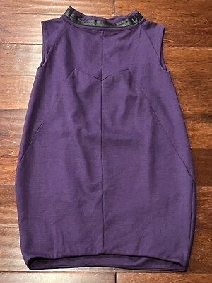 Marc Jacobs Púrpura Negro Para Mujer XS Lana Sin Mangas Suéter Camisa Vestido Falda Foto 1 de 4