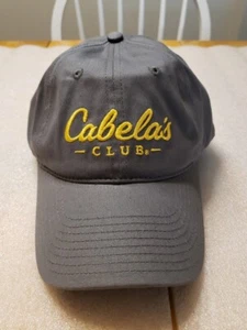 NEW GREY/GOLD CABELA'S CLUB STRAPBACK BASEBALL HAT CAP EXCELLENT - Picture 1 of 4