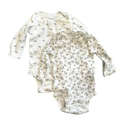 Body de safari para bebé de dos piezas Simple Joys by Carter's en gris, talla 0-3 meses Foto 1 de 3